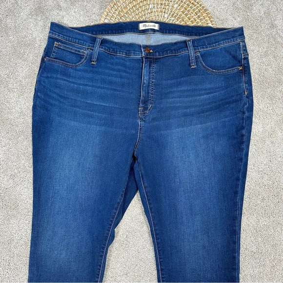 Madewell Roadtripper Jeans Skinny Leg High-Rise Blue Plus Size 37P - Picture 4 of 16